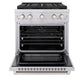 ZLINE 30 in. 4.2 cu. ft. Paramount Dual Fuel Range with 4 Burner DuoPro™ Cooktop and Electric Convection Oven in Stainless Steel, Open Box-Great Condition