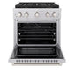 ZLINE 30 in. 4.2 cu. ft. Paramount Dual Fuel Range with 4 Burner DuoPro™ Cooktop and Electric Convection Oven in Stainless Steel, Open Box-Good Condition