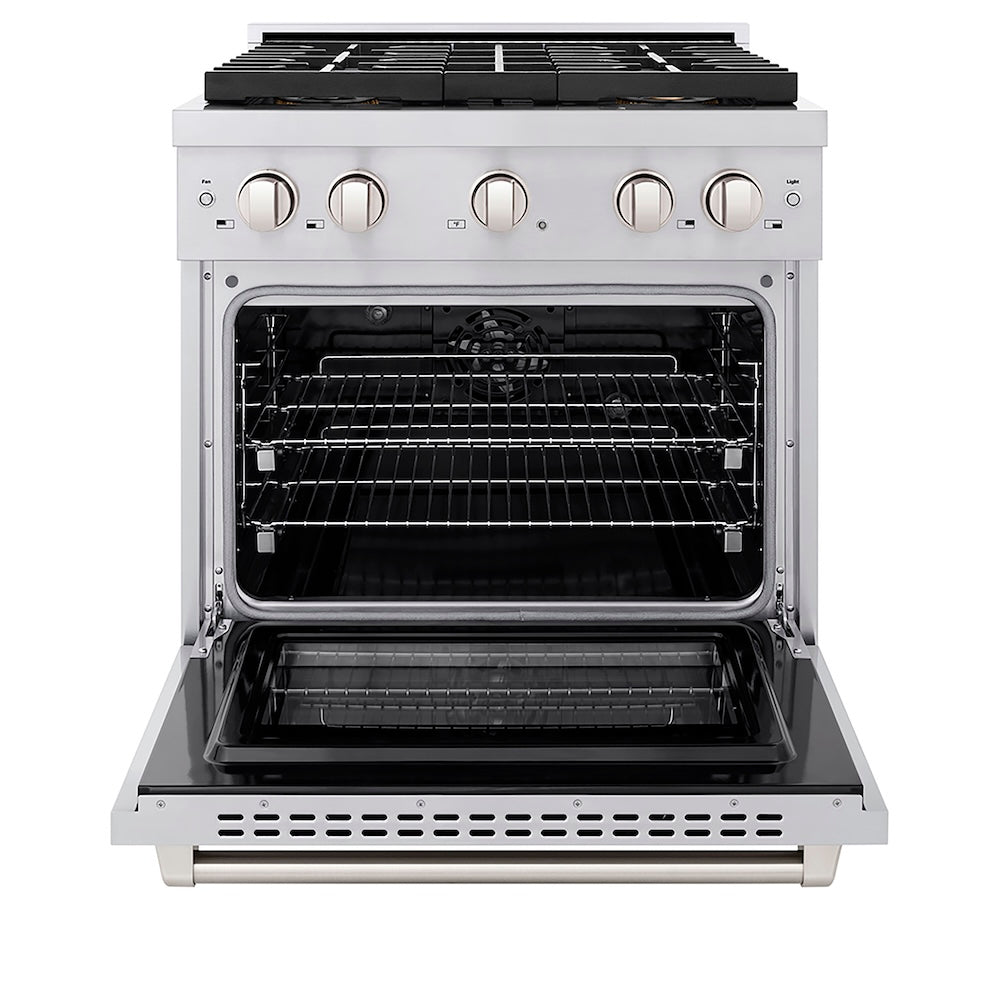 ZLINE 30 in. 4.2 cu. ft. Paramount Dual Fuel Range with 4 Burner DuoPro™ Cooktop and Electric Convection Oven in Stainless Steel, Open Box-Good Condition