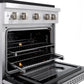 ZLINE 30 in. 4.2 cu. ft. Paramount Dual Fuel Range with 4 Burner DuoPro™ Cooktop and Electric Convection Oven in Stainless Steel, Open Box-Good Condition