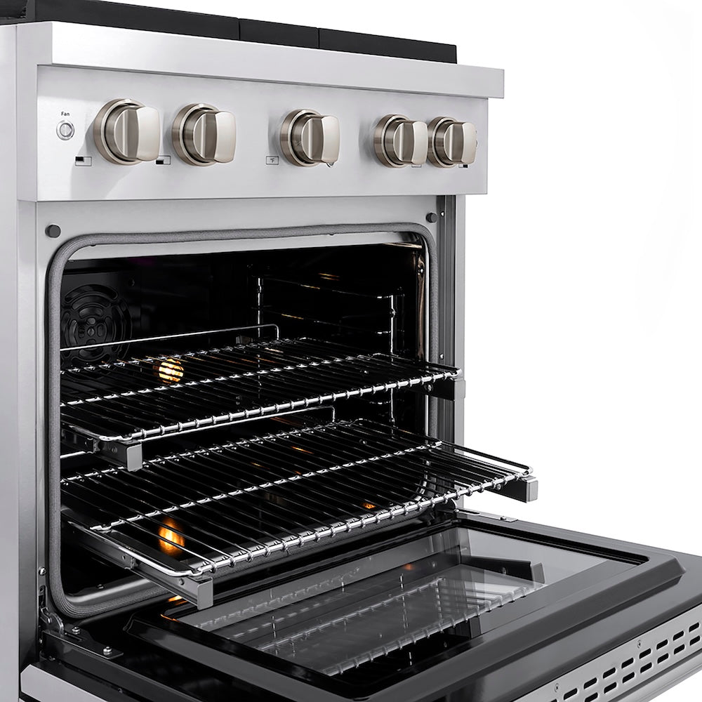 ZLINE 30 in. 4.2 cu. ft. Paramount Dual Fuel Range with 4 Burner DuoPro™ Cooktop and Electric Convection Oven in Stainless Steel, Open Box-Good Condition