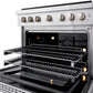 ZLINE 36 in. 5.2 cu. ft. Paramount Dual Fuel Range with 6 Burner DuoPro™ Cooktop and Electric Convection Oven in Stainless Steel (PSDR36)