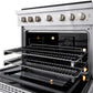 ZLINE 36 in. 5.2 cu. ft. Paramount Dual Fuel Range with 6 Burner DuoPro™ Cooktop and Electric Convection Oven in Stainless Steel (PSDR36)