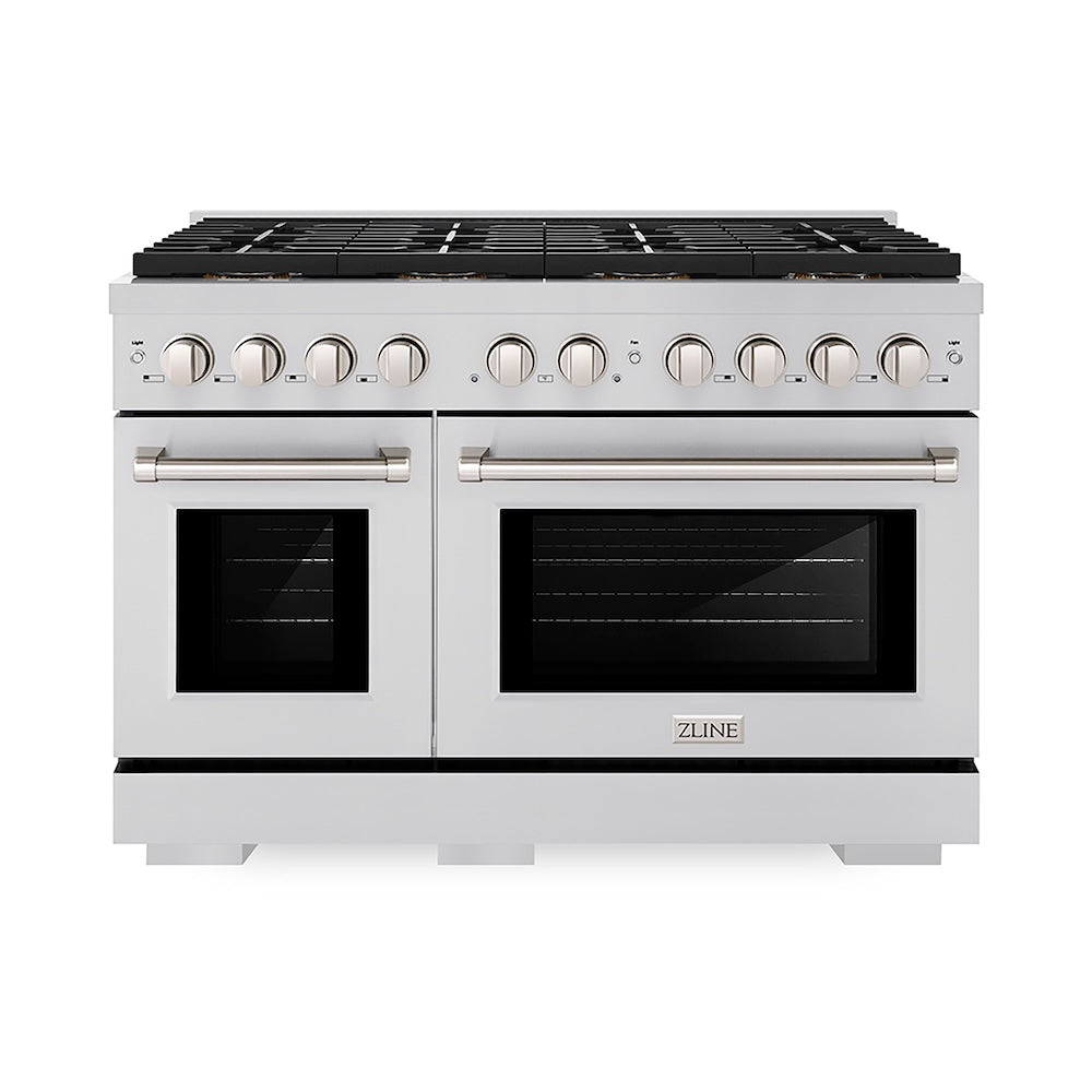 ZLINE 48 in. 6.7 cu. ft. Paramount Dual Fuel Range with 8 Burner DuoPro™ Cooktop and Dual Ovens in Stainless Steel, Open Box-Good Condition