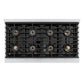 ZLINE Autograph Edition 48 in. 6.7 cu. ft. Paramount Dual Fuel Range with 8 Burner DuoPro™ Cooktop and Dual Ovens in Stainless Steel and Champagne Bronze Accents, Open Box-Great Condition