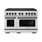 ZLINE Autograph Edition 48 in. 6.7 cu. ft. Paramount Dual Fuel Range with 8 Burner DuoPro™ Cooktop and Dual Ovens in Stainless Steel and Matte Black Accents, Open Box-Good Condition