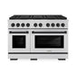 ZLINE Autograph Edition 48 in. 6.7 cu. ft. Paramount Dual Fuel Range with 8 Burner DuoPro™ Cooktop and Dual Ovens in Stainless Steel and Matte Black Accents, Open Box-Great Condition
