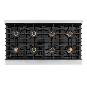 ZLINE Autograph Edition 48 in. 6.7 cu. ft. Paramount Dual Fuel Range with 8 Burner DuoPro™ Cooktop and Dual Ovens in Stainless Steel and Matte Black Accents, Open Box-Great Condition