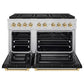 ZLINE Autograph Edition 48 in. 6.7 cu. ft. Paramount Dual Fuel Range with 8 Burner DuoPro™ Cooktop and Dual Ovens with Black Matte Doors and Polished Gold Accents, Open Box-Good Condition