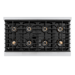 ZLINE Autograph Edition 48 in. 6.7 cu. ft. Paramount Dual Fuel Range with 8 Burner DuoPro™ Cooktop and Dual Ovens with Black Matte Doors and Polished Gold Accents, Open Box-Good Condition