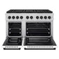 ZLINE Autograph Edition 48 in. 6.7 cu. ft. Paramount Dual Fuel Range with 8 Burner DuoPro™ Cooktop and Dual Ovens with White Matte Doors and Matte Black Accents, Open Box-Good Condition