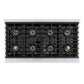 ZLINE Autograph Edition 48 in. 6.7 cu. ft. Paramount Dual Fuel Range with 8 Burner DuoPro™ Cooktop and Dual Ovens with White Matte Doors and Matte Black Accents, Open Box-Good Condition