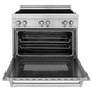 ZLINE 36 in. 4.6 cu. ft. Legacy Induction Range with 5 Element Cooktop and Electric Oven in Stainless Steel with Satin Stainless Steel, Open Box-Good Condition