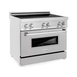 ZLINE 36 in. 4.6 cu. ft. Legacy Induction Range with 5 Element Cooktop and Electric Oven in Stainless Steel with Satin Stainless Steel, Open Box-Good Condition