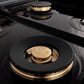 ZLINE 30 in. Porcelain Gas Stovetop with 4 Gas Brass Burners and Griddle (RT-BR-GR-30) 