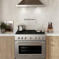 ZLINE 36 in. 5.2 cu. ft. Paramount Dual Fuel Range with Gas Cooktop and Electric Convection Oven in Stainless Steel with 6 Brass Burners (SDR-BR-36) in a luxury kitchen.