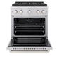 ZLINE 30 in. 4.2 cu. ft. Paramount Dual Fuel Range with 4 Burner Gas Cooktop and Electric Convection Oven in Stainless Steel, Open Box-Good Condition