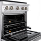 ZLINE 30 in. 4.2 cu. ft. Paramount Dual Fuel Range with 4 Burner Gas Cooktop and Electric Convection Oven in Stainless Steel, Open Box-Good Condition