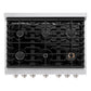 ZLINE 36 in. 5.2 cu. ft. Paramount Dual Fuel Range with 6 Burner Gas Cooktop and Electric Convection Oven in Stainless Steel, Open Box-Good Condition