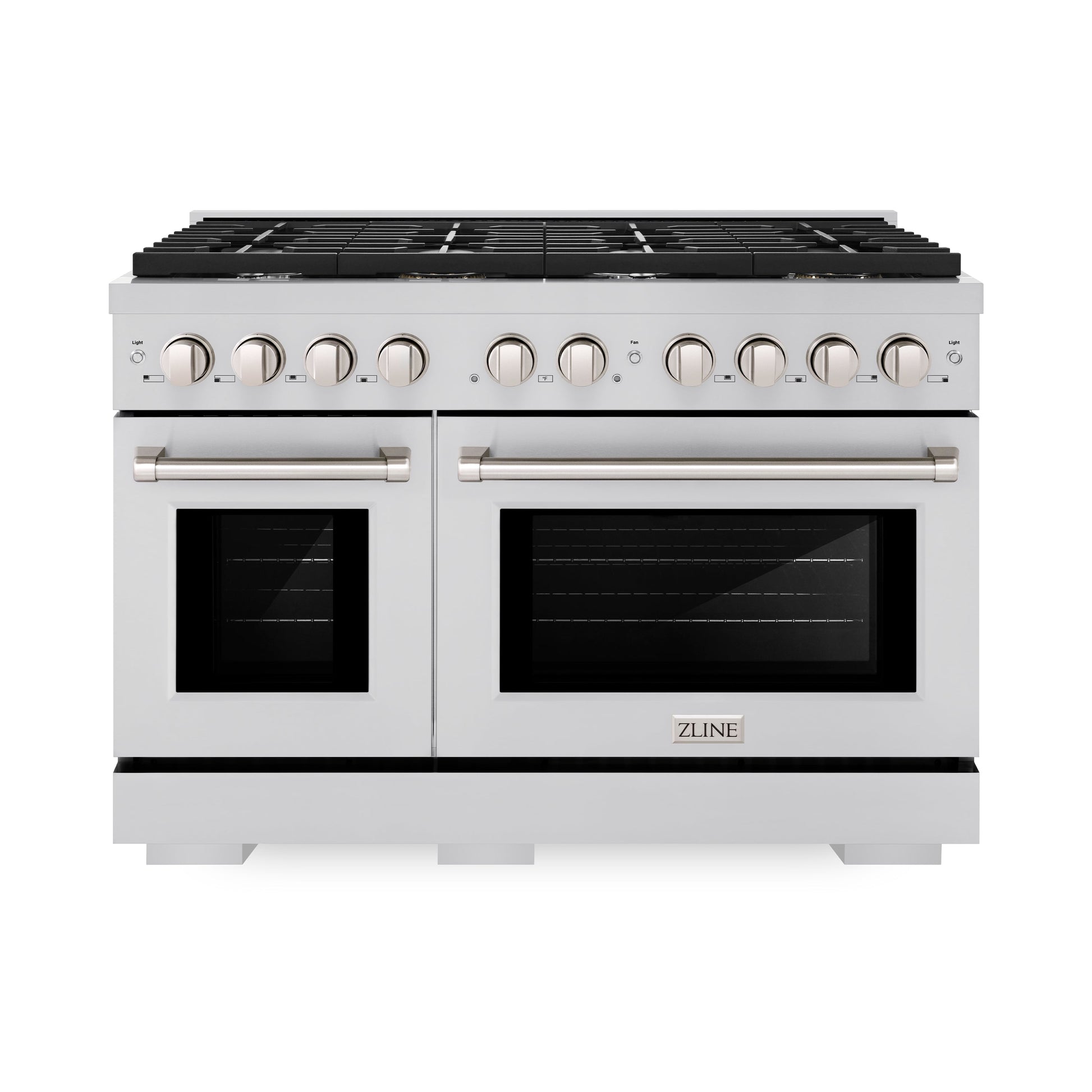 ZLINE 48 in. 6.7 cu. ft. Paramount Double Oven Dual Fuel Range with 8 Burner Gas Cooktop in Stainless Steel, Open Box-Good Condition