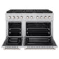 ZLINE 48 in. 6.7 cu. ft. Paramount Double Oven Dual Fuel Range with 8 Burner Gas Cooktop in Stainless Steel, Open Box-Great Condition