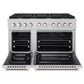 ZLINE 48 in. 6.7 cu. ft. Paramount Double Oven Dual Fuel Range with 8 Burner Gas Cooktop in Stainless Steel, Open Box-Good Condition