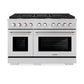ZLINE 48 in. 6.7 cu. ft. Paramount Double Oven Dual Fuel Range with 8 Burner Gas Cooktop in Stainless Steel, Open Box-Good Condition