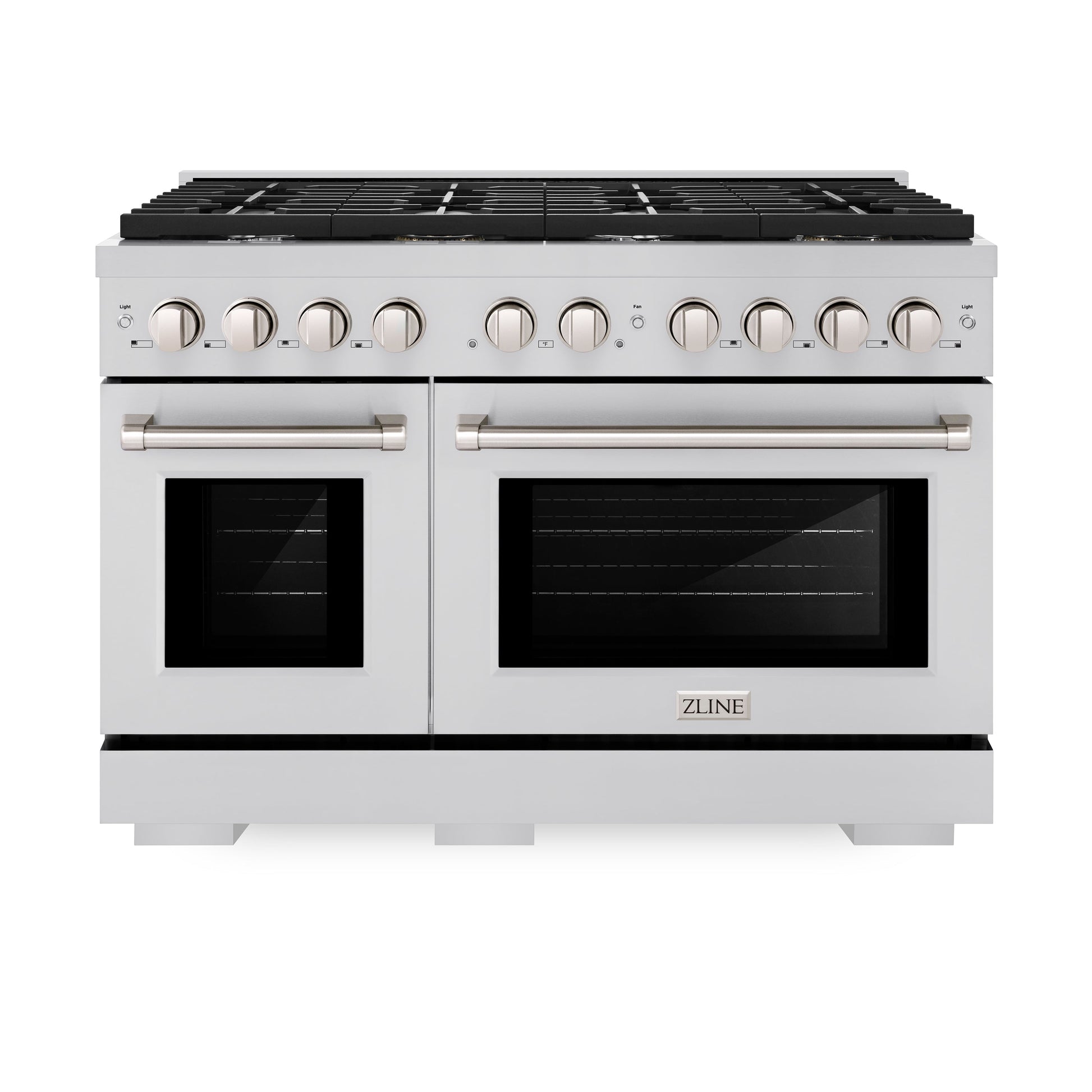 ZLINE 48 in. 6.7 cu. ft. Paramount Double Oven Dual Fuel Range with 8 Burner Gas Cooktop in Stainless Steel, Open Box-Good Condition