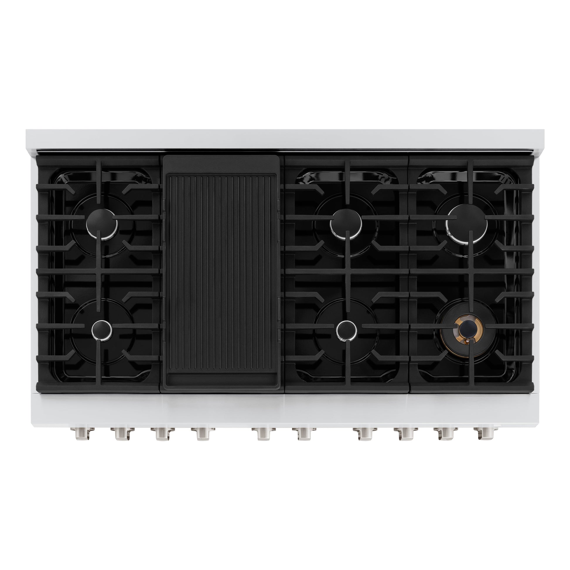 ZLINE 48 in. 6.7 cu. ft. Paramount Double Oven Dual Fuel Range with 8 Burner Gas Cooktop in Stainless Steel, Open Box-Good Condition
