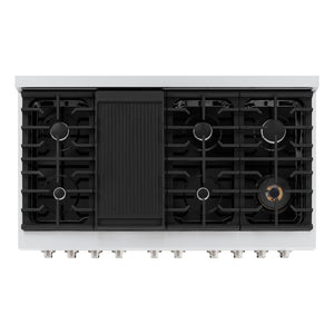 ZLINE 48 in. 6.7 cu. ft. Paramount Double Oven Dual Fuel Range with 8 Burner Gas Cooktop in Stainless Steel, Open Box-Great Condition