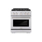 ZLINE 30 in. 4.2 cu. ft. Paramount Gas Range with 4 Burner Cooktop and Convection Gas Oven in Stainless Steel, Open Box-Great Condition