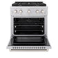 ZLINE 30 in. 4.2 cu. ft. Paramount Gas Range with 4 Burner Cooktop and Convection Gas Oven in Stainless Steel, Open Box-Good Condition