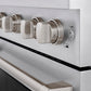 ZLINE 30 in. 4.2 cu. ft. Paramount Gas Range with 4 Burner Cooktop and Convection Gas Oven in Stainless Steel (SGR30) knobs.