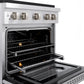 ZLINE 30 in. 4.2 cu. ft. Paramount Gas Range with 4 Burner Cooktop and Convection Gas Oven in Stainless Steel, Open Box-Good Condition