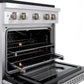 ZLINE 30 in. 4.2 cu. ft. Paramount Gas Range with 4 Burner Cooktop and Convection Gas Oven in Stainless Steel, Open Box-Great Condition