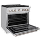 ZLINE 36 in. 5.2 cu. ft. Paramount Gas Range with 6 Burner Cooktop and Convection Gas Oven in Stainless Steel, Open Box-Excellent Condition
