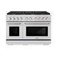 ZLINE 48 in. 6.7 cu. ft. Paramount Double Oven Gas Range with 8 Burner Cooktop in Stainless Steel, Open Box-Great Condition