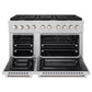ZLINE 48 in. 6.7 cu. ft. Paramount Double Oven Gas Range with 8 Burner Cooktop in Stainless Steel, Open Box-Good Condition