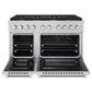 ZLINE 48 in. 6.7 cu. ft. Paramount Double Oven Gas Range with 8 Burner Cooktop in Stainless Steel, Open Box-Great Condition