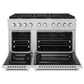 ZLINE 48 in. 6.7 cu. ft. Paramount Double Oven Gas Range with 8 Burner Cooktop in Stainless Steel, Open Box-Great Condition