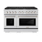 ZLINE 48 in. 6.7 cu. ft. Paramount Double Oven Gas Range with 8 Burner Cooktop in Stainless Steel, Open Box-Great Condition