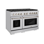 ZLINE 48 in. 6.7 cu. ft. Paramount Double Oven Gas Range with 8 Burner Cooktop in Stainless Steel, Open Box-Great Condition main image.