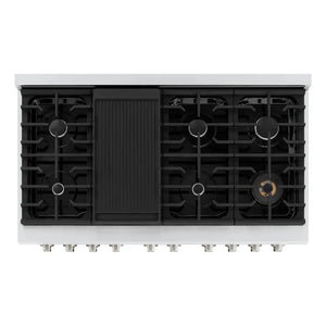 ZLINE 48 in. 6.7 cu. ft. Paramount Double Oven Gas Range with 8 Burner Cooktop in Stainless Steel, Open Box-Great Condition