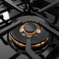ZLINE 30 in. 4.2 cu. ft. Paramount Gas Range with 4 Burner DuoPro™ Cooktop and Convection Gas Oven with White Matte Door (PSGR-WM-30) large DuoPro™ brass burner.