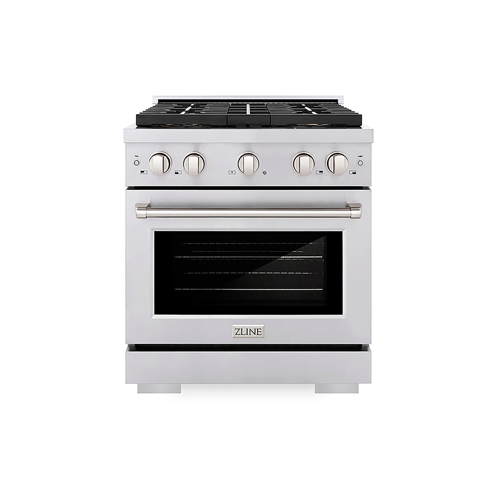 ZLINE 30 in. 4.2 cu. ft. Paramount Gas Range with 4 Burner DuoPro™ Cooktop and Convection Gas Oven in Stainless Steel, Open Box-Good Condition