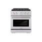 ZLINE 30 in. 4.2 cu. ft. Paramount Gas Range with 4 Burner DuoPro™ Cooktop and Convection Gas Oven in Stainless Steel, Open Box-Great Condition
