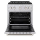ZLINE 30 in. 4.2 cu. ft. Paramount Gas Range with 4 Burner DuoPro™ Cooktop and Convection Gas Oven in Stainless Steel, Open Box-Great Condition