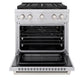 ZLINE 30 in. 4.2 cu. ft. Paramount Gas Range with 4 Burner DuoPro™ Cooktop and Convection Gas Oven in Stainless Steel, Open Box-Good Condition