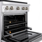 ZLINE 30 in. 4.2 cu. ft. Paramount Gas Range with 4 Burner DuoPro™ Cooktop and Convection Gas Oven in Stainless Steel, Open Box-Good Condition