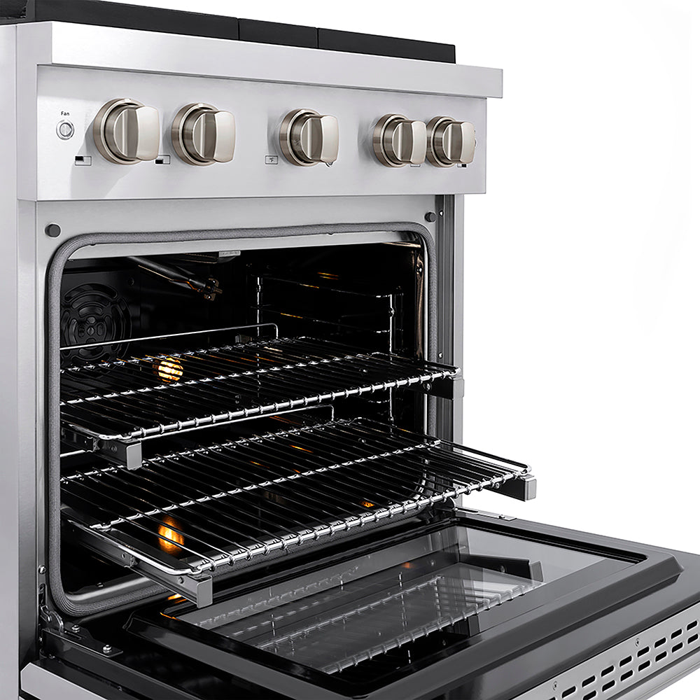 ZLINE 30 in. 4.2 cu. ft. Paramount Gas Range with 4 Burner DuoPro™ Cooktop and Convection Gas Oven in Stainless Steel, Open Box-Good Condition